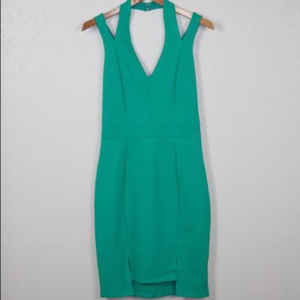 Adelyn Rae Green Ponte Halter